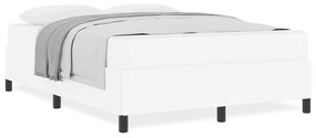 vidaXL Σκελετός κρεβατιού με στρώμα Λευκό 140 x 200 cm Τεχνητό δέρμα