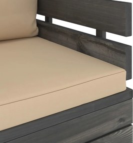 vidaXL Πολυθρόνα Κήπου από Ξύλο Πεύκου με Μαξιλάρια