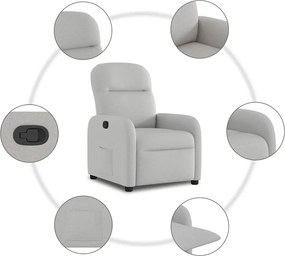 vidaXL Ανακλινόμενη καρέκλα Γκρι σύννεφο Ύφασμα