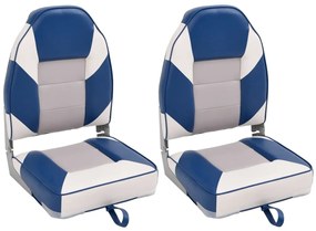 vidaXL Καθίσματα Σκάφους Πτυσσόμενα με Ψηλή Πλάτη 2 Τεμ. 39x43x58 εκ.