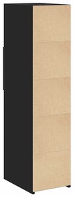 vidaXL Ντουλάπι Μαύρο 30x42,5x124 εκ. από Επεξεργασμένο Ξύλο