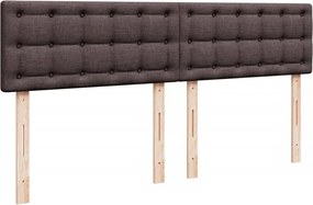 vidaXL Κρεβάτι Boxspring με Στρώμα Σκούρο Καφέ 180x200 εκ Υφασμάτινο