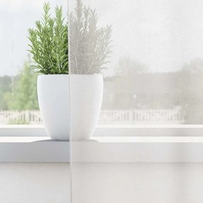 vidaXL Κουρτίνες Voile με τσέπες ράβδου 2 τεμάχια Λευκό