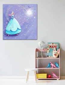 Παιδικός πίνακας σε καμβά με νεράιδα KNV0335 40cm x 40cm