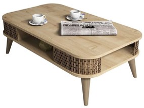 Τραπέζι Σαλονιού HM9501.01 105x60x34,6cm Natural-Oak Μελαμίνη