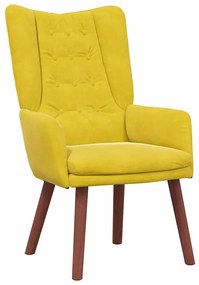 vidaXL Χαλαρωτική Πολυθρόνα Κίτρινο 63 x 67 x 94 εκ. Βελούδο