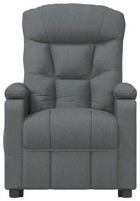 vidaXL Πολυθρόνα Μασάζ με Ανύψωση Σκούρο Γκρι Υφασμάτινη