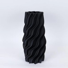 Βάζο Πορσελάνινο 3D 752-21100 18x19x39cm Black Estheti Home Πορσελάνη