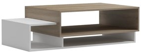 Τραπέζι σαλονιού Dekost  σε sonoma-λευκή απόχρωση 105x50x32εκ
