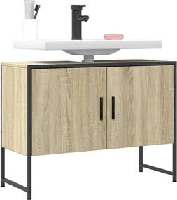 vidaXL Ντουλάπι Μπάνιου Νιπτήρα Sonoma Δρυς 80 x 33 x 60εκ. Επεξ. Ξύλο