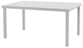 Τραπέζι Kliton  pakoworld αλουμινίου λευκό 150x80x74εκ