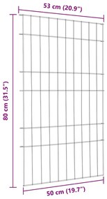 vidaXL Σετ φράχτη για λιμνούλες 8 pcs Πράσινο 50 x 80 cm Ατσάλι