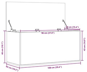 ΚΟΥΤΙ ΑΠΟΘΗΚΕΥΣΗΣ ΚΑΠΝΙΣΤΗ ΔΡΥΣ 100X42X46ΕΚ. ΕΠΕΞΕΡΓΑΣΜΕΝΟ ΞΥΛΟ 840664