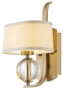 Απλίκα Φωτιστικό Τοίχου 1xG9 Gotham Elstead Lighting-QZ-GOTHAM1-BB-Ορείχαλκος QZ-GOTHAM1-BB