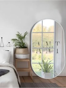 Stewehome Διακοσμητικός καθρέφτης τοίχου MDF οβάλ 90x50 cm