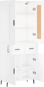 vidaXL Ντουλάπι Λευκό 69,5x34x180 εκ. από Επεξεργασμένο Ξύλο