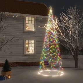 vidaXL Χριστουγεν. Δέντρο Πολύχρωμο 5 μ. 1400 LED με Μεταλλικό Στύλο