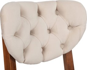 Καρέκλα 2τμχ Καρυδιά / Μπεζ ELMA 41,5x43,5x86