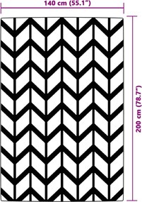 vidaXL Χαλί εξωτερικού χώρου ARAKIL Γκρι 140x200 cm PP