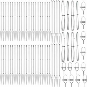 vidaXL Στύλος Περιφράξεων 52 pcs Γκρι 3,2 x 3,2 x 145 εκ