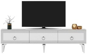 Έπιπλο Τηλεόρασης Ponny 475OLV2721 180x29,6x44,6cm White-Silver