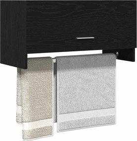 vidaXL Ντουλάπι Μαύρη Οξυά 70 x 32,5 x 35 cm Επεξεργασμένο Ξύλο