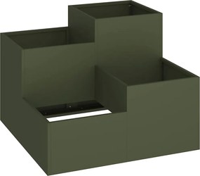 vidaXL Γλάστρα Κήπου Λαδί 80 x 80 x 60 εκ. Ατσάλι