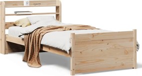 vidaXL Πλαίσιο Κρεβατιού Κεφαλάρι 75x190εκ. Μασίφ Πεύκο