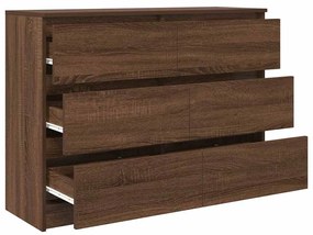 vidaXL Sideboard καφέ δρυς 100x35x76 cm Κατασκευασμένο ξύλο