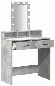 vidaXL Τραπέζι περιποίησης Γκρι 79 x 41 x 140 εκ. Επεξεργασμένο ξύλο