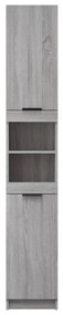 vidaXL Ντουλάπι Μπάνιου Γκρι Sonoma 32x34x188,5 εκ. Επεξεργασμένο Ξύλο