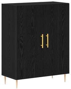 vidaXL Highboard Μαύρης Βελανιδιάς 69.5x34x180 εκ. Μοριοσανίδα