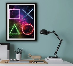 Πόστερ &amp; Κάδρο Playstation Symbols GM128 30x40cm Εκτύπωση Πόστερ (χωρίς κάδρο)