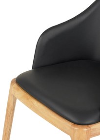 ΠΟΛΥΘΡΟΝΑ ΤΡΑΠΕΖΑΡΙΑΣ FURLAN HM9949.01 RUBBERWOOD ΣΕ ΟΑΚ-ΜΑΥΡΟ PU 54,5x58x78Υεκ.