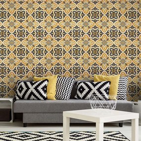 Ταπετσαρία Maghreb Tile WP20059 Yellow-Brown-Sepia MindTheGap 52x300cm
