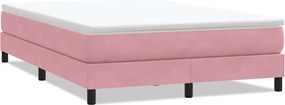 vidaXL Box Spring κρεβάτι χωρίς στρώμα ροζ 160x210 cm Βελούδινο