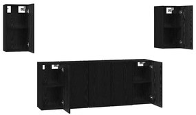 vidaXL Σετ επίπλου τηλεόρασης 7 pcs Μαύρη δρυς 30.5 x 30 x 60 εκ.