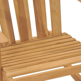 vidaXL Κουνιστή Πολυθρόνα Adirondack από Μασίφ Ξύλο Teak