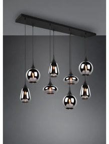 Κρεμαστό Φωτιστικό Οροφής 8xΕ14 Μαύρο-Ασημί Lumina 317000832 Trio Lighting-317000832-Μαύρο-Ασημί 317000832