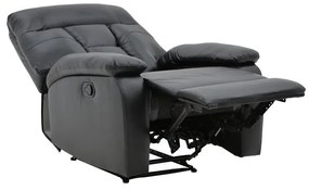 Πολυθρόνα relax με μηχανισμό massage Terpsi μαύρο PU 80x94x102εκ 79x94x102 εκ.