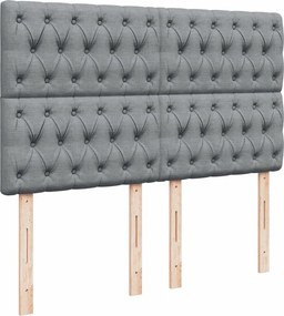 vidaXL Κρεβάτι Boxspring με Στρώμα Αν. Πράσινο 160x200εκ Υφασμάτινο