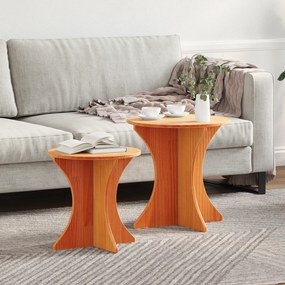 vidaXL Τραπεζάκι σαλονιού 2 pcs Καφέ κεριού 46 x 46 x 47 εκ.