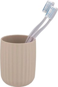 Ποτηροθήκη Μπάνιου (Φ7.5x10) Wenko Agropoli Beige 25183100