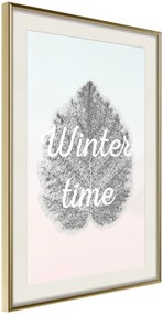 Αφίσα - Winter Leaf - 20x30 - Χρυσό - Με πασπαρτού