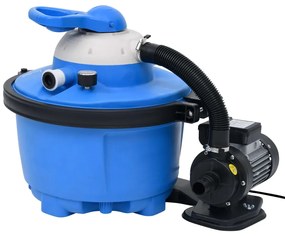 vidaXL Αντλία με Φίλτρο Άμμου Μπλε & Μαύρο 385x620x432 χιλ. 200 W 25 L