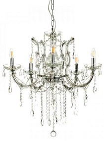 Φωτιστικό Οροφής 5244-6/Φ 70x75cm 6xΕ14 Chrome Inlight Glass