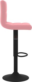 vidaXL Σκαμπό Μπαρ 2 τεμ. Ροζ Βελούδινα