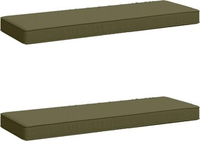 vidaXL Μαξιλάρια Πάγκου 2 Τεμαχίων VUGHT 2 pcs 100% Πολυεστέρας Λαδί