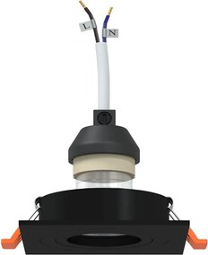 vidaXL Σποτ 24 pcs Μαύρο 9 x 9 x 2 εκ. Αλουμίνιο