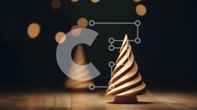 Intra Συλλεκτικό Ξύλινο Παζλ Plywood  4mm - Ξύλινο χριστουγεννιάτικο δέντρο με φωτάκια Σε Ξύλινο Κουτί - Διαστάσεις: 10x10 cm – 25 κομμάτια